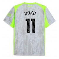 Manchester City Jeremy Doku #11 Tretí futbalový dres 2025-26 Krátky Rukáv